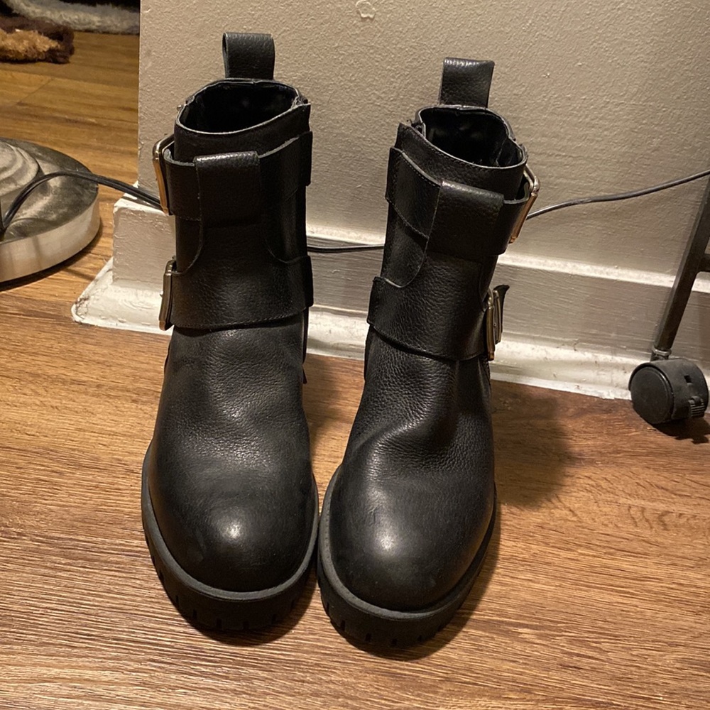 ZARA basic collection combat boots w zippers size 39 - never worn outside - Picture 7 of 14